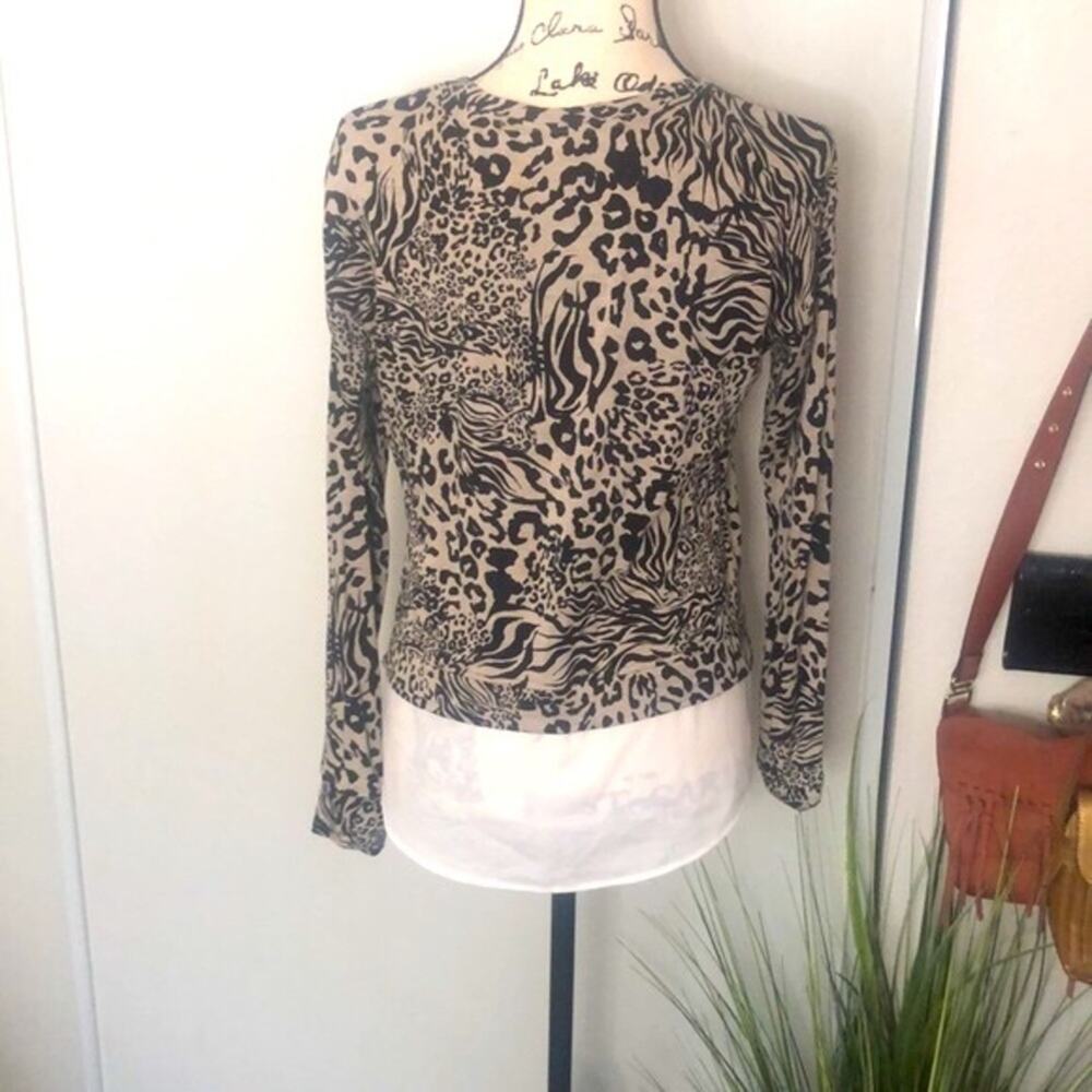 Kensie Scoop Neck Marled Mock-Layer Sweater Top Size XS - Picture 5 of 5